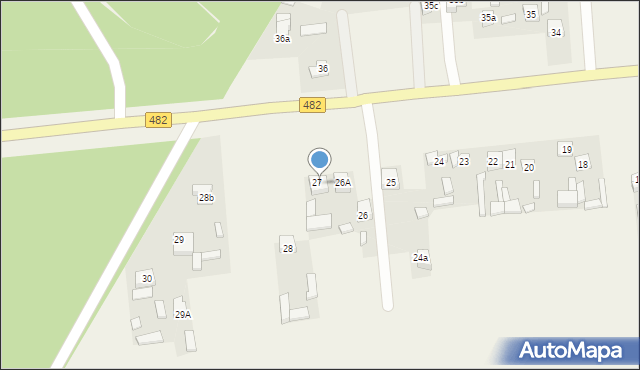 Grabowiec, Stawiszcze, 27A, mapa Grabowiec