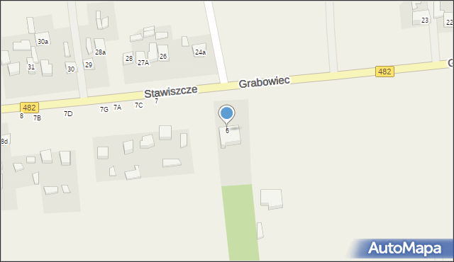 Grabowiec, Stawiszcze, 6, mapa Grabowiec