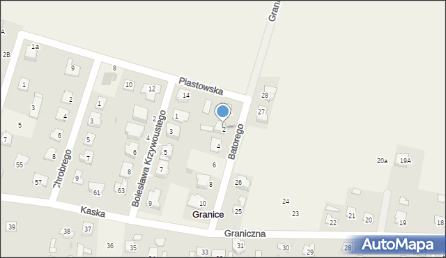 Granice, Stefana Batorego, 2, mapa Granice