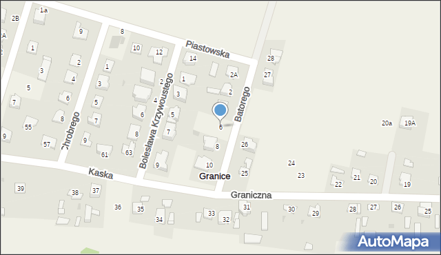 Granice, Stefana Batorego, 6, mapa Granice