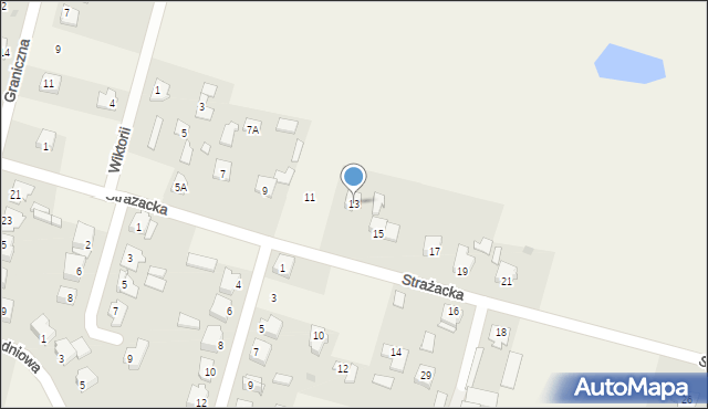 Granice, Strażacka, 13, mapa Granice