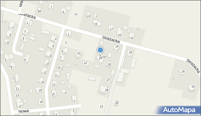 Granice, Strażacka, 14, mapa Granice