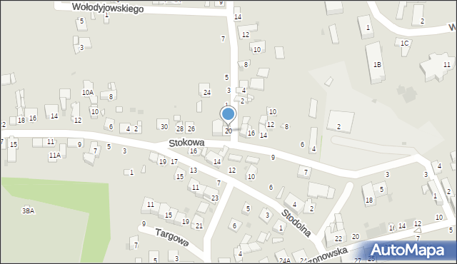 Grójec, Stokowa, 20, mapa Grójec