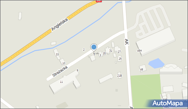 Grójec, Strażacka, 5, mapa Grójec