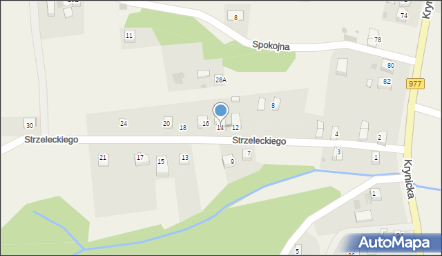 Gromnik, Strzeleckiego, 14, mapa Gromnik