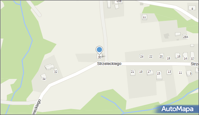 Gromnik, Strzeleckiego, 30, mapa Gromnik