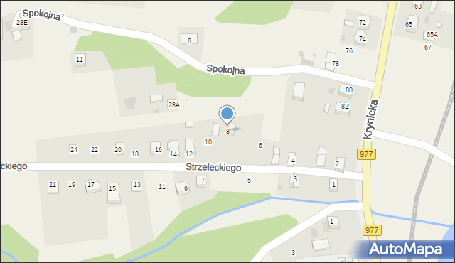 Gromnik, Strzeleckiego, 8, mapa Gromnik
