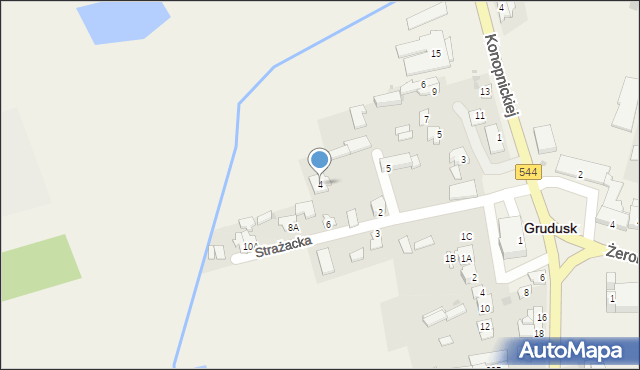 Grudusk, Strażacka, 4, mapa Grudusk