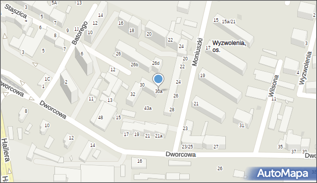 Grudziądz, Stefana Batorego, 30a, mapa Grudziądza