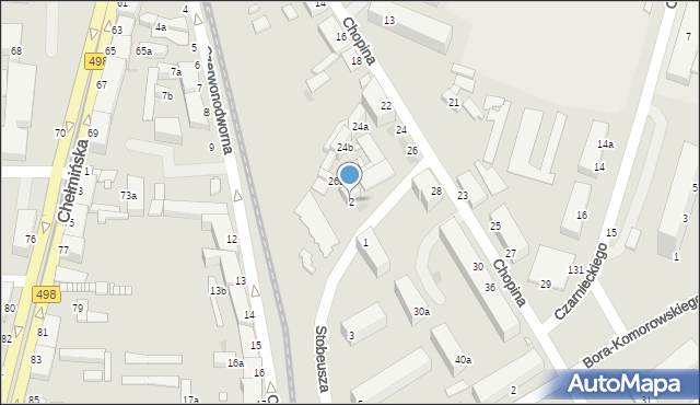 Grudziądz, Stobeusza Jana, 2, mapa Grudziądza