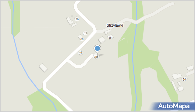 Grybów, Strzylawki, 58, mapa Grybów