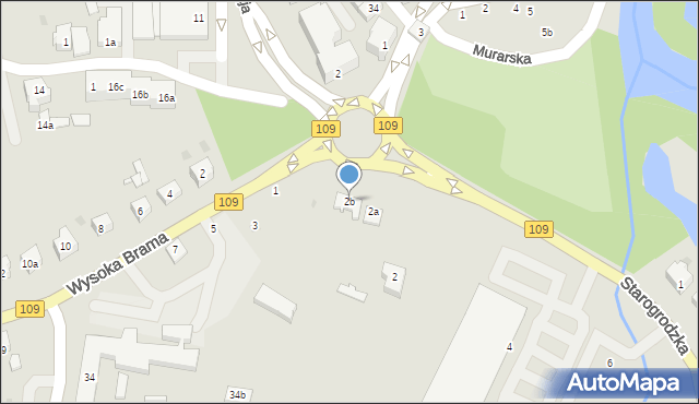 Gryfice, Starogrodzka, 2b, mapa Gryfice