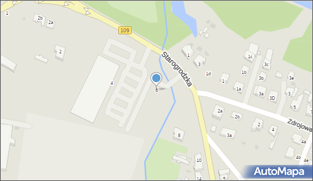 Gryfice, Starogrodzka, 6, mapa Gryfice