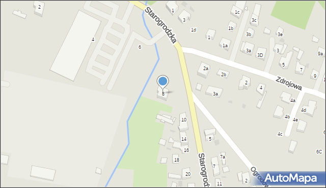 Gryfice, Starogrodzka, 8, mapa Gryfice