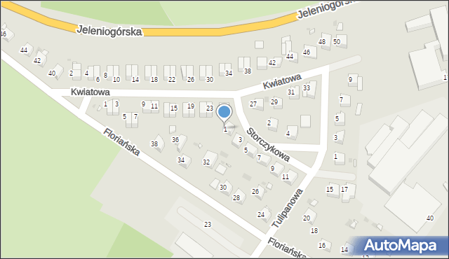 Gryfów Śląski, Storczykowa, 1, mapa Gryfów Śląski