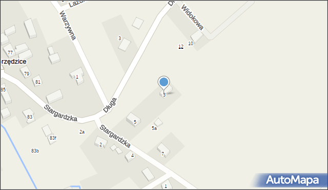 Grzędzice, Stargardzka, 3, mapa Grzędzice