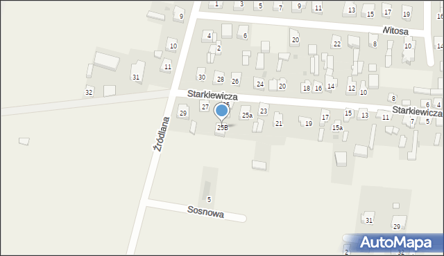 Grzegorzew, Starkiewicza Szczęsnego, ks., 25B, mapa Grzegorzew