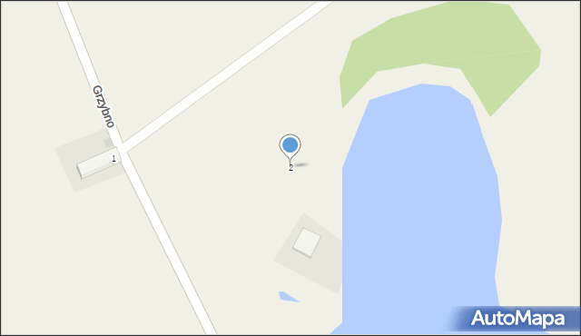 Grzybno, Strzeszewko, 2, mapa Grzybno