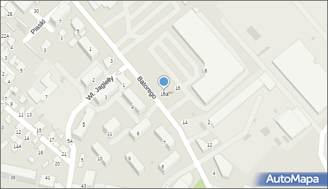 Hajnówka, Stefana Batorego, 16a, mapa Hajnówka