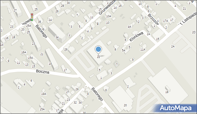 Hajnówka, Stefana Batorego, 22, mapa Hajnówka