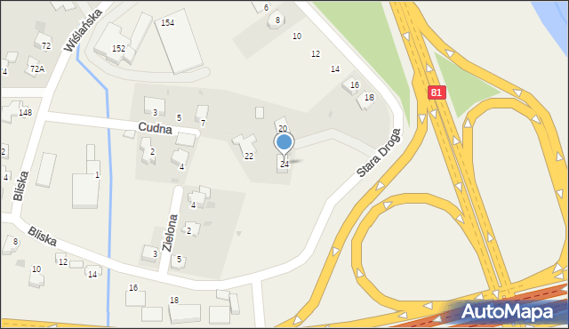 Harbutowice, Stara Droga, 24, mapa Harbutowice