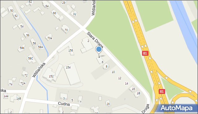 Harbutowice, Stara Droga, 4, mapa Harbutowice