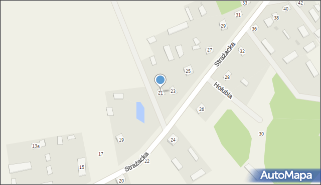 Hołubla, Strażacka, 21, mapa Hołubla