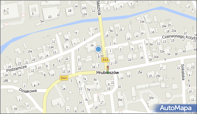 Hrubieszów, Staszica Stanisława, 4, mapa Hrubieszów