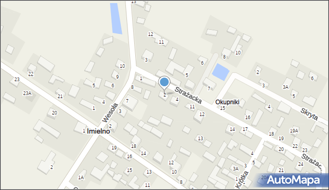 Imielno, Strażacka, 2, mapa Imielno
