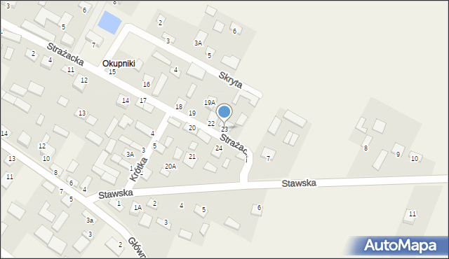 Imielno, Strażacka, 23, mapa Imielno