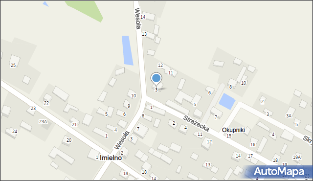 Imielno, Strażacka, 3, mapa Imielno