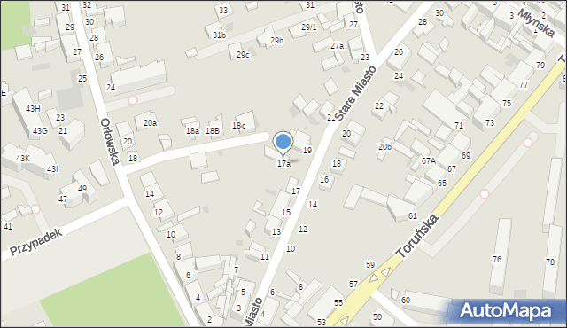 Inowrocław, Stare Miasto, 17a, mapa Inowrocławia