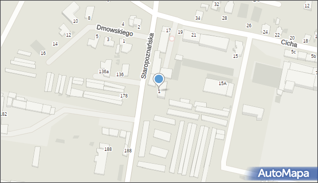 Inowrocław, Staropoznańska, 1, mapa Inowrocławia