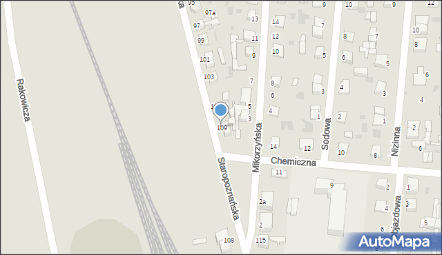 Inowrocław, Staropoznańska, 109, mapa Inowrocławia