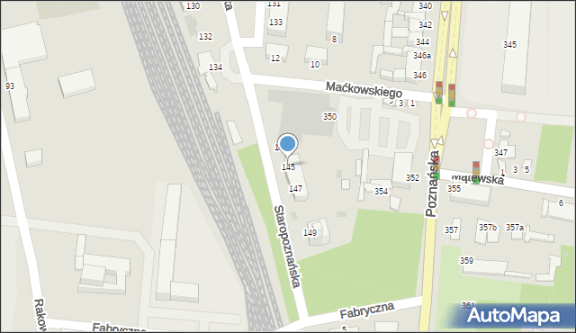 Inowrocław, Staropoznańska, 145, mapa Inowrocławia