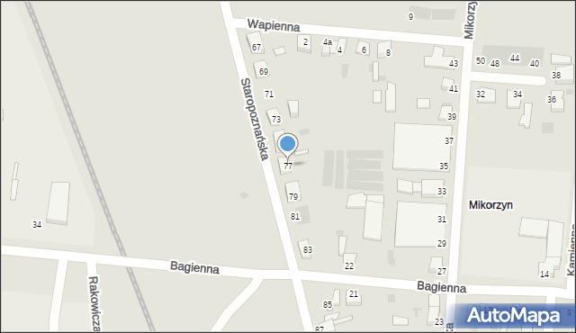 Inowrocław, Staropoznańska, 77, mapa Inowrocławia