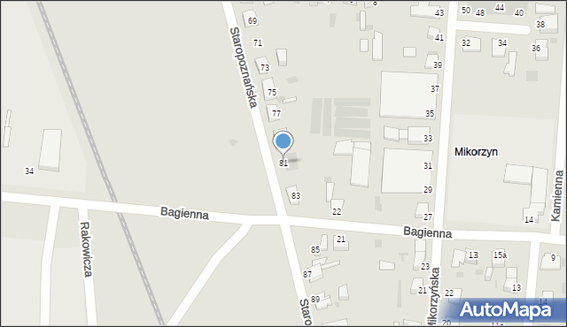 Inowrocław, Staropoznańska, 81, mapa Inowrocławia