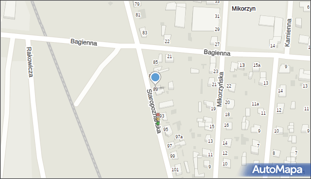 Inowrocław, Staropoznańska, 89, mapa Inowrocławia