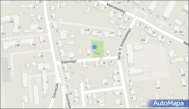 Inowrocław, Stefana Batorego, 3, mapa Inowrocławia