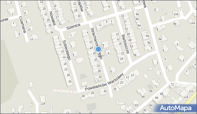 Inowrocław, Strachanowskiego Marcina, hm., 11, mapa Inowrocławia