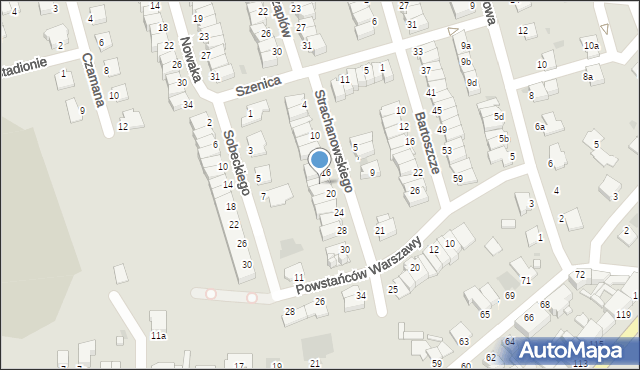 Inowrocław, Strachanowskiego Marcina, hm., 18, mapa Inowrocławia