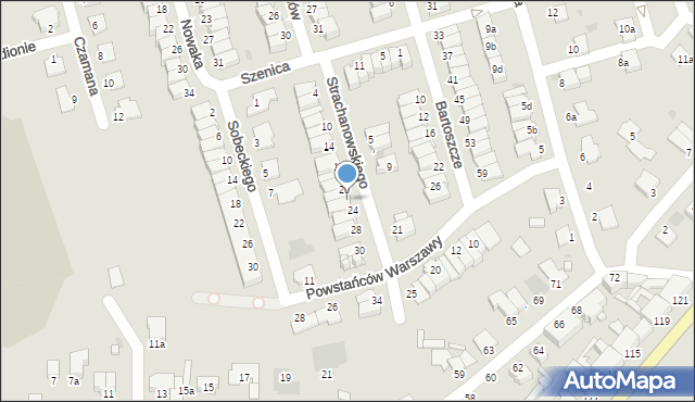 Inowrocław, Strachanowskiego Marcina, hm., 22, mapa Inowrocławia