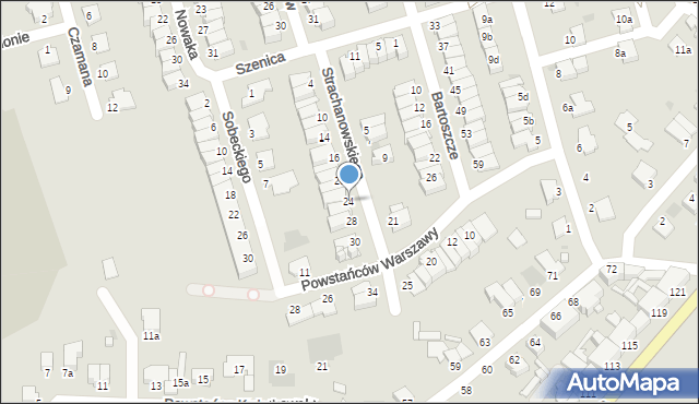 Inowrocław, Strachanowskiego Marcina, hm., 24, mapa Inowrocławia