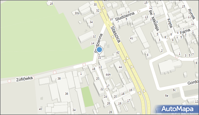 Inowrocław, Studzienna, 11, mapa Inowrocławia