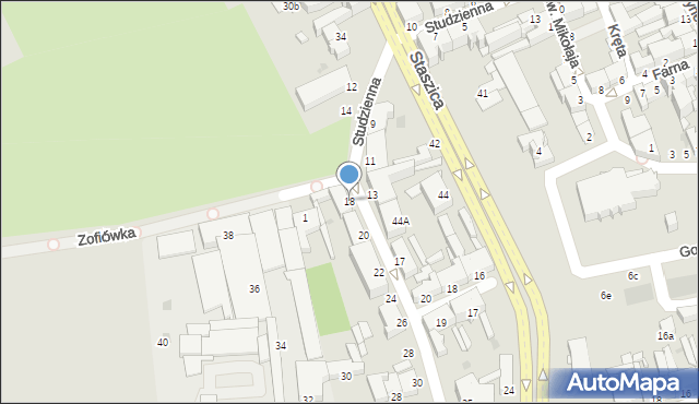 Inowrocław, Studzienna, 18, mapa Inowrocławia