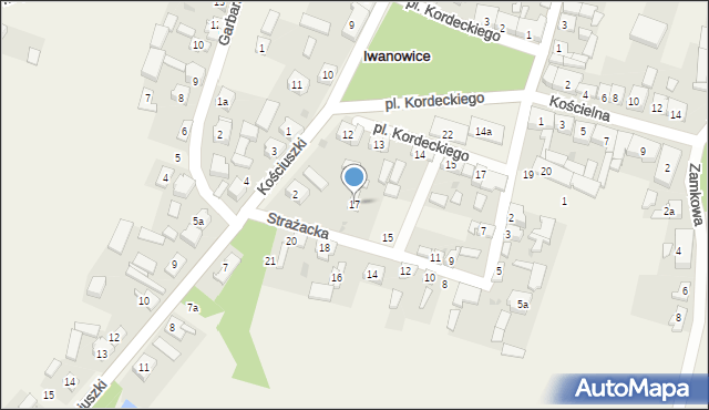 Iwanowice, Strażacka, 17, mapa Iwanowice