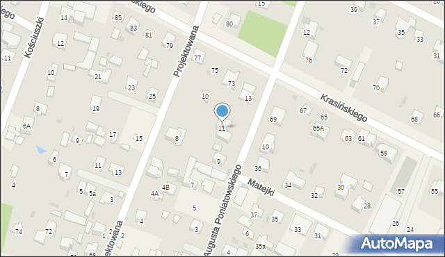 Izabelin C, Stanisława Augusta Poniatowskiego, 11, mapa Izabelin C