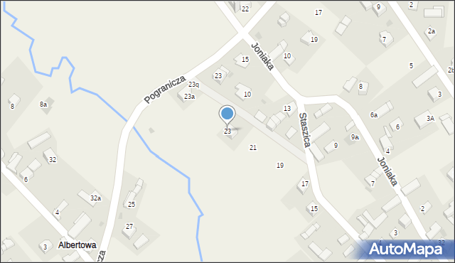 Jabłonka, Staszica Stanisława, 23, mapa Jabłonka