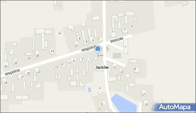 Jacków, Strażacka, 2, mapa Jacków