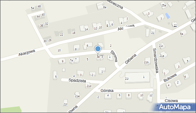 Jaczów, Stroma, 3a, mapa Jaczów